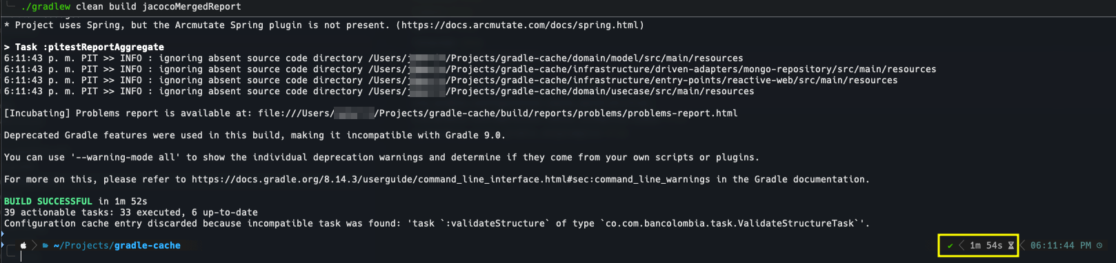 Project without Gradle Cache